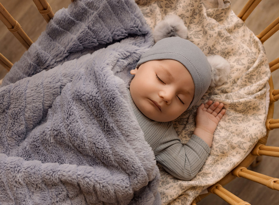 faux fur jacket - Hat subject to availability Blue Gray Baby & Toddler Tricot Bebe