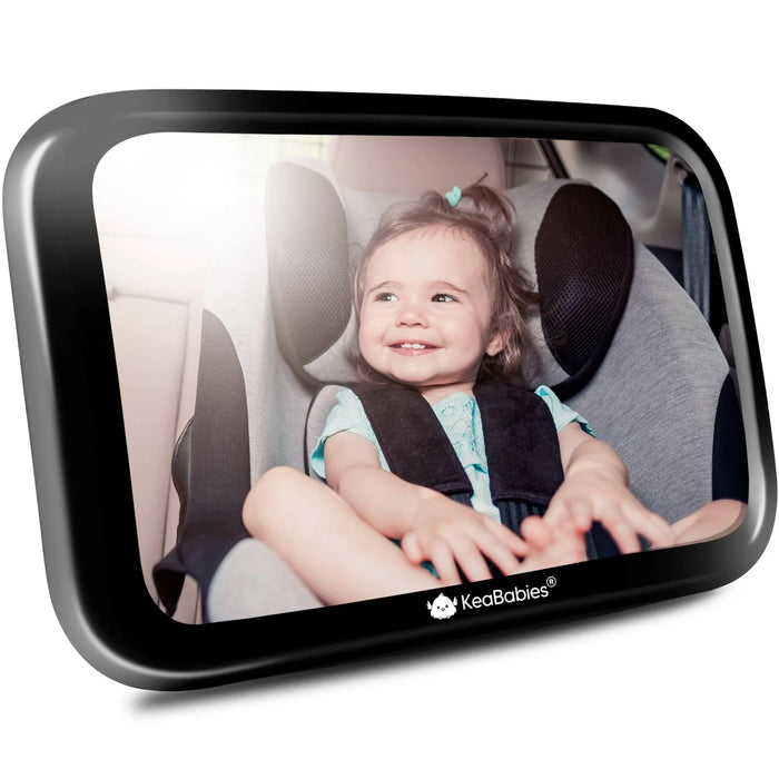 BABY CAR MIRROR, LARGE SHATTERPROOF BABY MIRROR FOR CAR SEAT REAR FACING, BABY CARSEAT MIRROR FOR INFANT