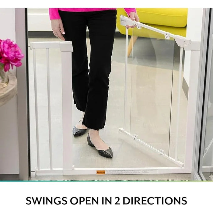 EVENFLO EASY WALK-THRU GATE - CLEAR - PRESSURE MOUNTED GATE EVENFLO