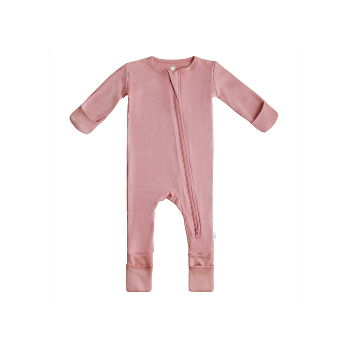 Baby Bamboo Pajamas w/ DreamCuffs® Dusty Rose Pajamas Dreamland Baby