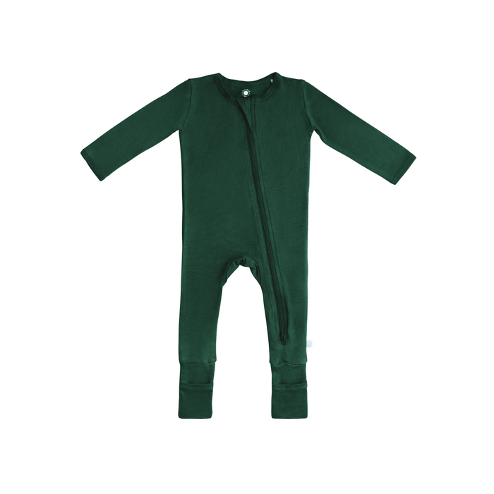 Baby Bamboo Pajamas w/ DreamCuffs® Forest Green Pajamas Dreamland Baby