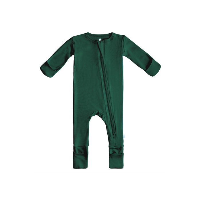 Baby Bamboo Pajamas w/ DreamCuffs® Forest Green Pajamas Dreamland Baby