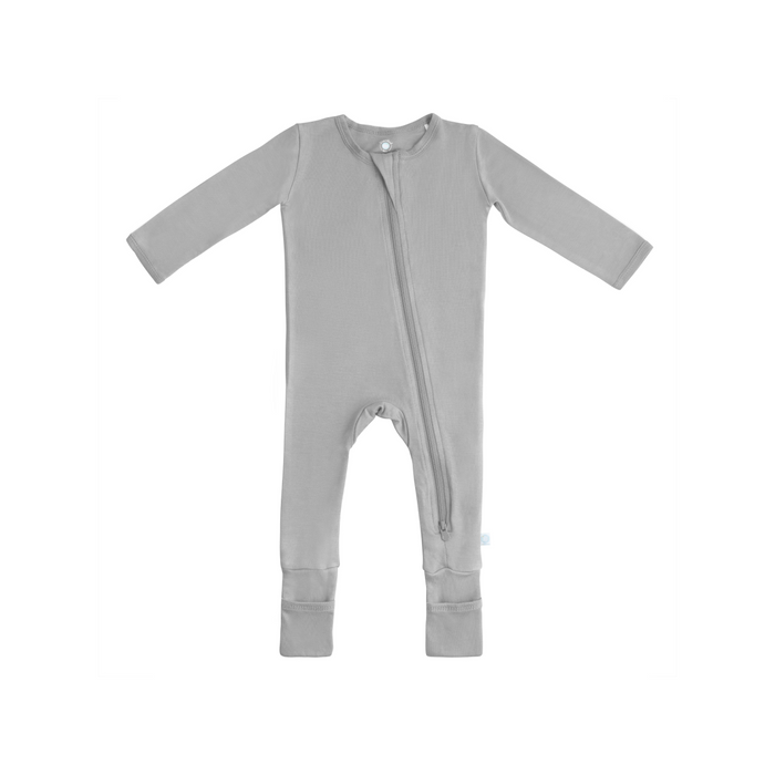Baby Bamboo Pajamas w/ DreamCuffs® Moon Grey Pajamas Dreamland Baby