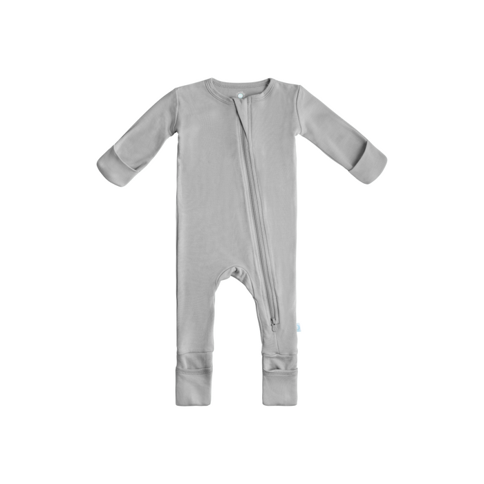 Baby Bamboo Pajamas w/ DreamCuffs® Moon Grey Pajamas Dreamland Baby