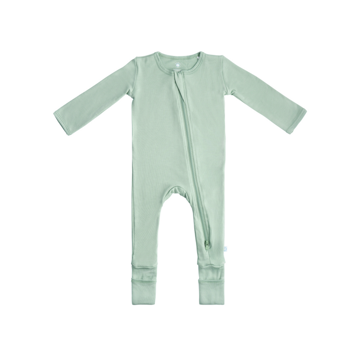 Baby Bamboo Pajamas w/ DreamCuffs® Sage Green Pajamas Dreamland Baby