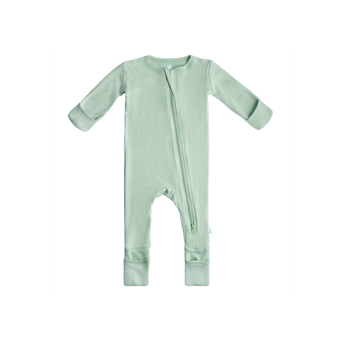 Baby Bamboo Pajamas w/ DreamCuffs® Sage Green Pajamas Dreamland Baby