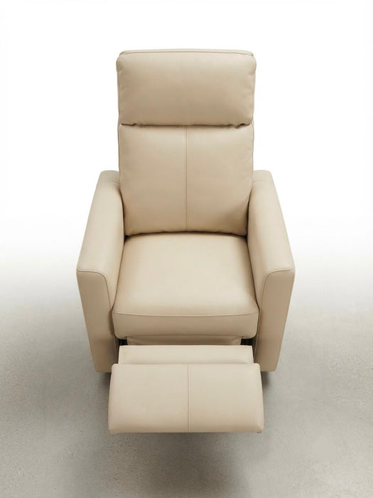 LEATHER ITALIA INMAN LEATHER SWIVEL GLIDER RECLINER EFFICIENT SIZE CHAIR