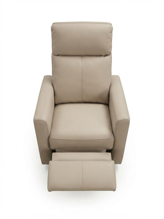 LEATHER ITALIA INMAN LEATHER SWIVEL GLIDER RECLINER EFFICIENT SIZE CHAIR