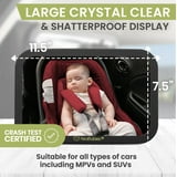 KEABABIES BABY CAR MIRROR, LARGE SHATTERPROOF BABY CAR SEAT MIRROR FOR REAR FACING, BLACK