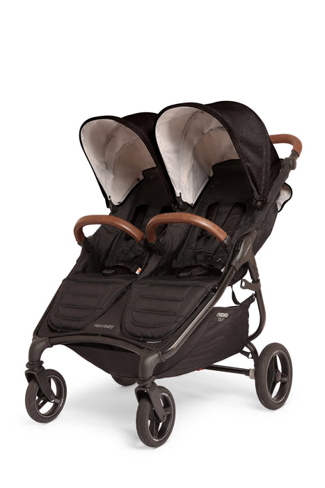 VALCO BABY DUO TREND DOUBLE STROLLER SPORT EDITION - 2025 . ASH BLACK STROLLERS VALCO BABY