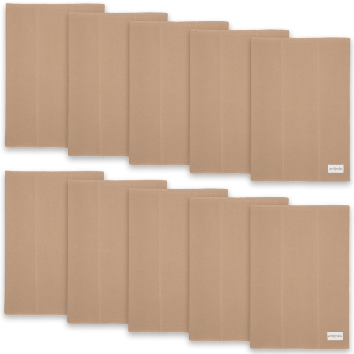 Cotton Burp Cloths by Comfy Cubs - Cedar 10 Pack Cotton Burp Cloths Comfy Cubs