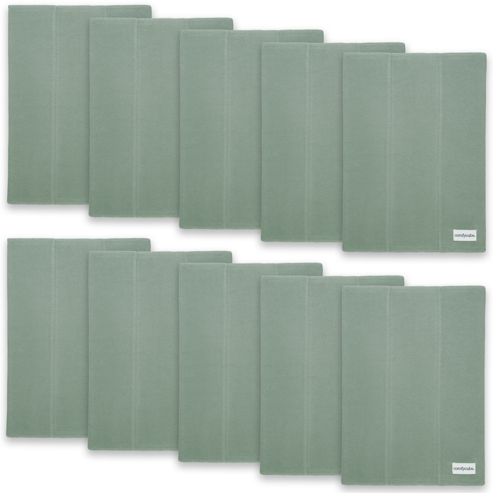 Cotton Burp Cloths by Comfy Cubs - Fern 10 Pack Cotton Burp Cloths Comfy Cubs