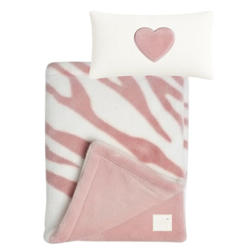 RITZ BABY FUZZY BLANKET ZEBRA DESIGN . PINK BLANKETS RITZ