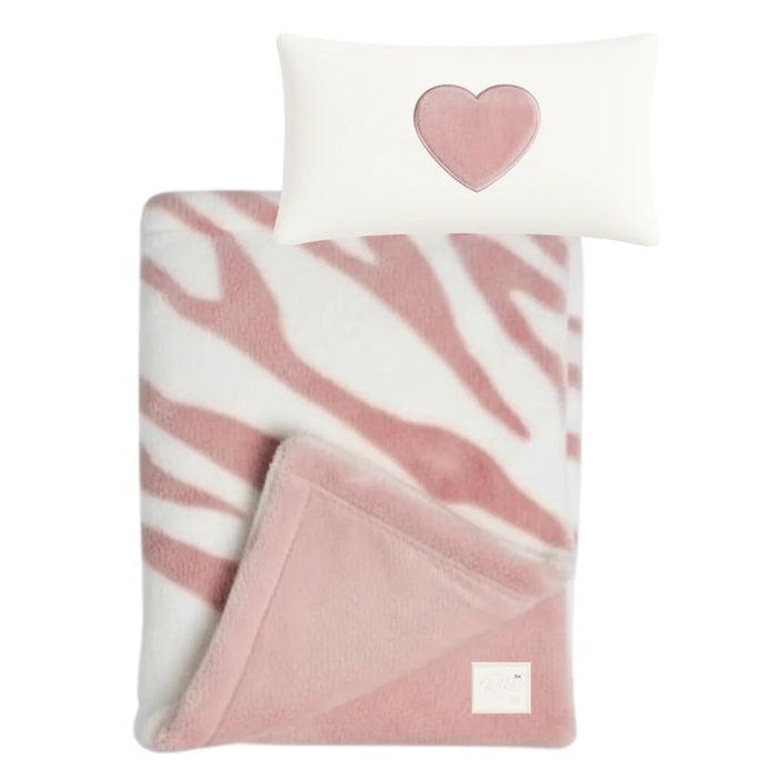 RITZ BABY FUZZY BLANKET ZEBRA DESIGN . PINK BLANKETS RITZ