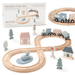 30-Piece Wooden Train Set for Toddlers Ages 1+ Train Set Comfy Cubs