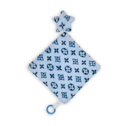 RITZ BABY FUZZY BLANKET PRINT LOVEY . BLUE BLANKETS RITZ
