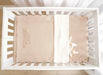 HIBERNATE BABY - PORTABLE MINI-CRIB SET (24"X38") . STRIPED - BEIGE CRIB SET HIBERNATE BABY
