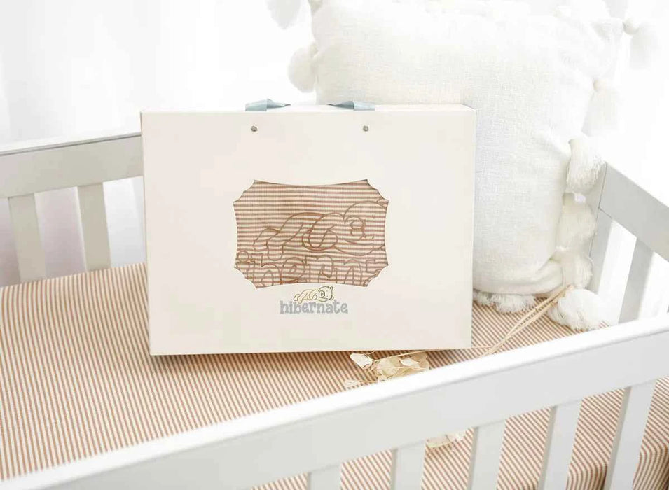 HIBERNATE BABY 3 PIECE CRIB LINEN SET (52"X 28") CRIB SET HIBERNATE BABY