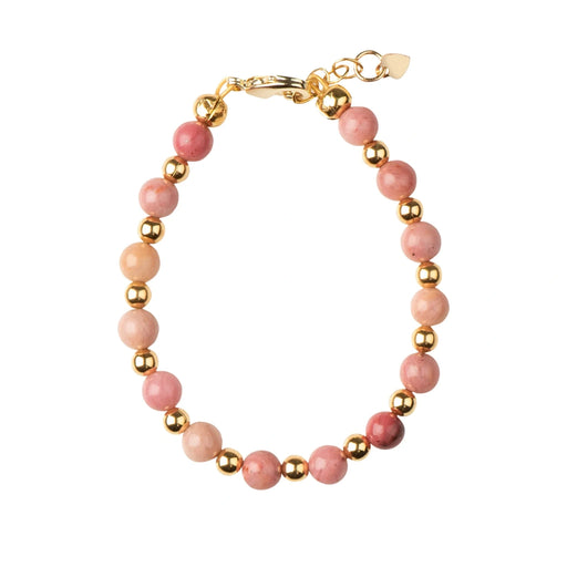 BLUSH DYE WITH GOLD BEADS BRACELET