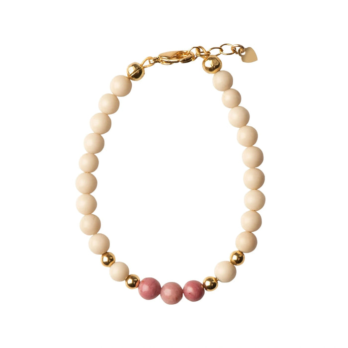 DYE JADE WITH BLUSH BEADS