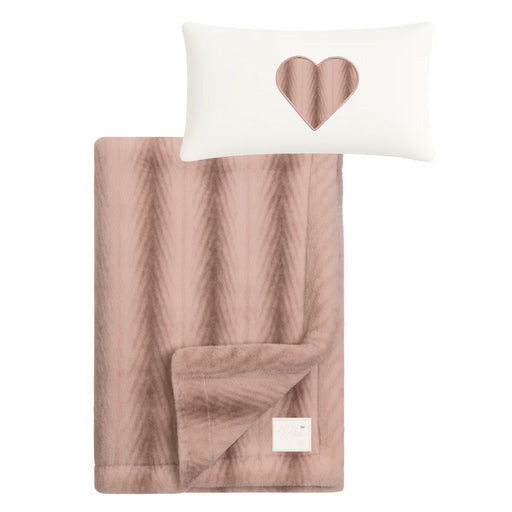 RITZ BABY FUZZY BLANKET CHEVRON DESIGN PLUSH . MAUVE BLANKETS RITZ