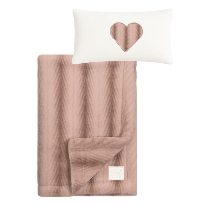RITZ BABY FUZZY BLANKET CHEVRON DESIGN PLUSH . MAUVE BLANKETS RITZ