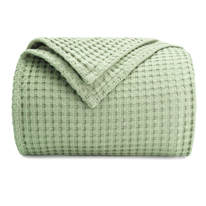 Adult Waffle Blankets by Comfy Cubs in Sage Waffle Comfy Cubs