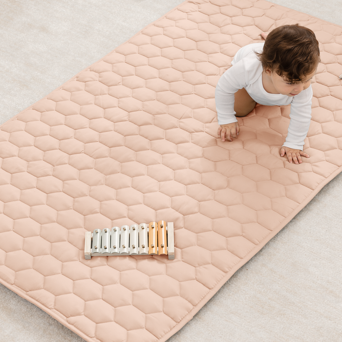 Play Mat with Non-Slip Bottom - Blush Rectangle - 36" x 60" Comfy Cubs