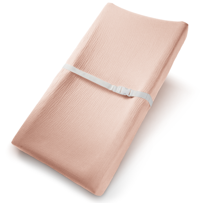 Muslin Fitted Changing Pad Cover by Comfy Cubs Blush Changing Pad Sheets Comfy Cubs