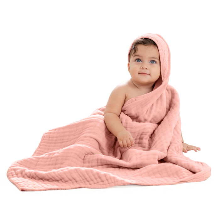 Baby Hooded Towels in Bold Blush Pack Of 1 Hooded Towels Comfy Cubs
