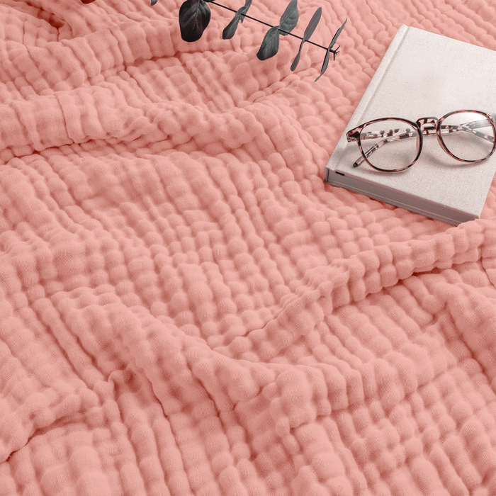 Adult Muslin Blanket in Bold Blush Muslin Comfy Cubs