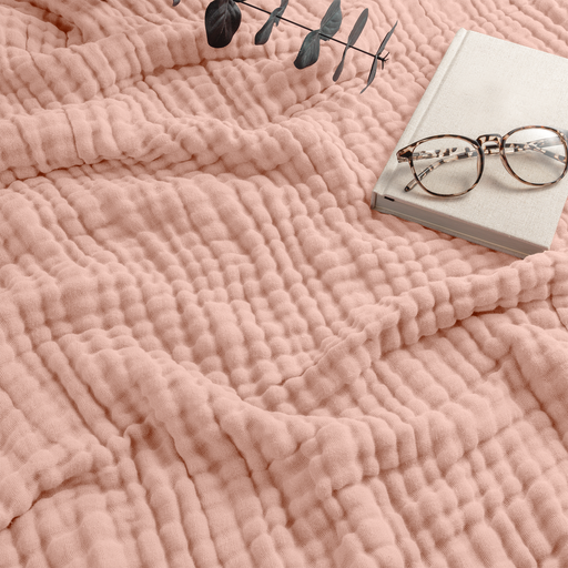 Adult Muslin Blanket by Comfy Cubs in Blush Muslin Comfy Cubs