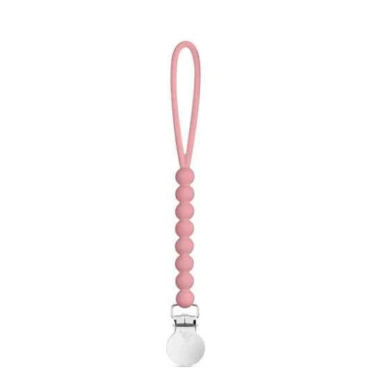 JOY GREEN PACIFIER CLIP . MAUVE PACI CLIP JOY GREEN