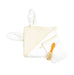DAISY GIFT FOX BABY`S FIRST SPA SET HOODED TOWEL AND WASH MITTEN . SUNLIT CREAM TOWELS DAISY GIFT BOX