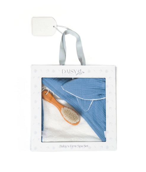 DAISY GIFT FOX BABY`S FIRST SPA SET HOODED TOWEL AND WASH MITTEN