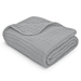 Baby Muslin Blanket in Heather Blue Muslin Comfy Cubs