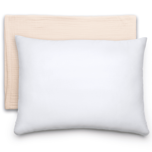 Toddler Pillows with Soft Muslin Pillow Case by Comfy Cubs - Cream Comfy Cubs