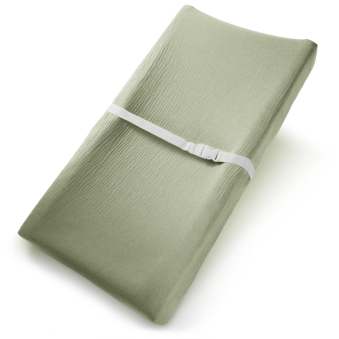 Muslin Fitted Changing Pad Cover by Comfy Cubs Sage Changing Pad Sheets Comfy Cubs