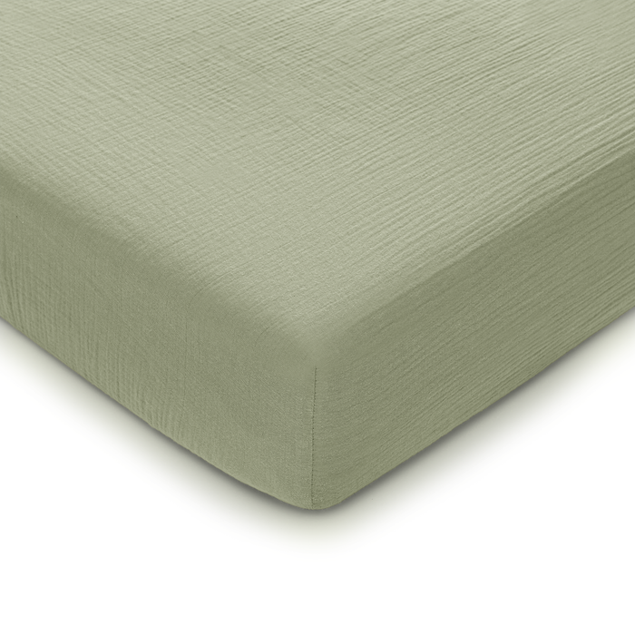Muslin Fitted Crib Sheet by Comfy Cubs Sage Crib Sheet Comfy Cubs