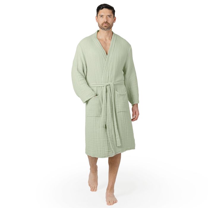 Muslin Bathrobe, Sage by Comfy Cubs Comfy Cubs