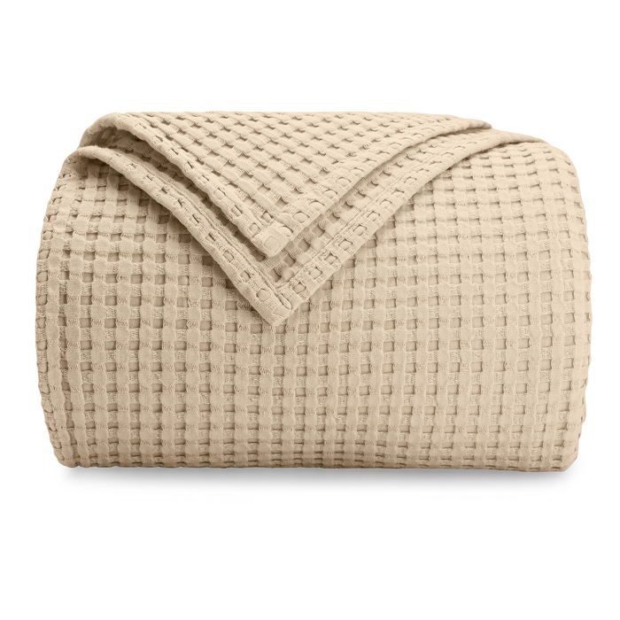 Adult Waffle Blankets by Comfy Cubs in Sand Waffle Comfy Cubs