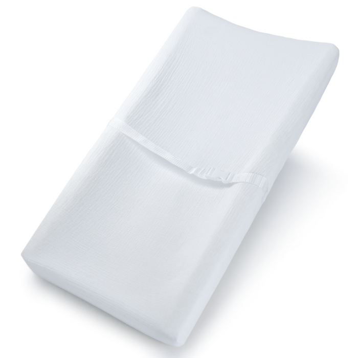 Muslin Fitted Changing Pad Cover by Comfy Cubs White Changing Pad Sheets Comfy Cubs