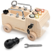 Busy Board Toy Truck Set for 3+ - Natural Wood Comfy Cubs