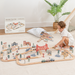 100-Piece Wooden Train Set for Toddlers Ages 1+ Train Set Comfy Cubs