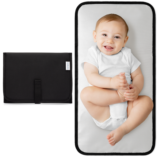 Compact Changing Pad by Comfy Cubs - Solid Black Compact Changing Pads Comfy Cubs