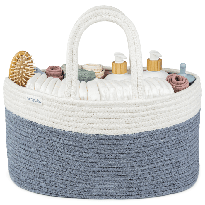Compact Rope Caddy Rope Diaper Caddy by Comfy Cubs - Pacific Blue — Little Luxury