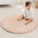 Play Mat with Non-Slip Bottom - Blush Round - 36" Comfy Cubs