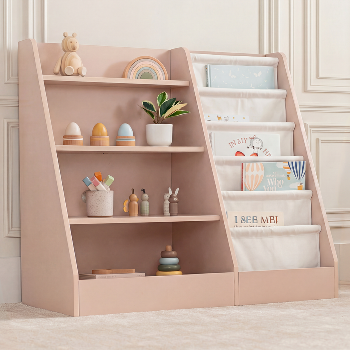 Kids Bookshelf - Blush Book Shelves Comfy Cubs