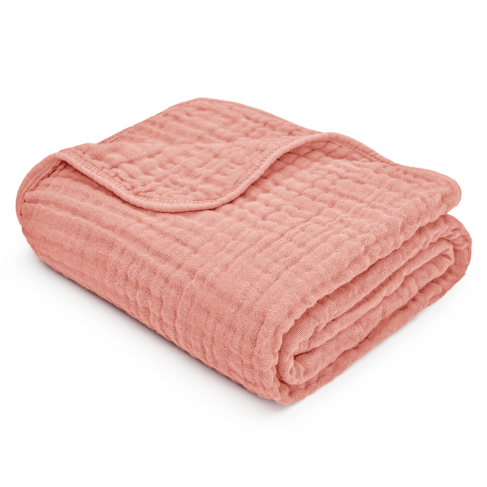 Baby Muslin Blanket in Bold Blush Muslin Comfy Cubs