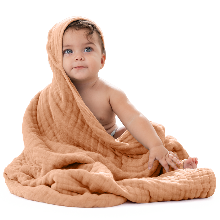 Baby Hooded Towels by Comfy Cubs - Caramel Pack Of 1 Hooded Towels Comfy Cubs
